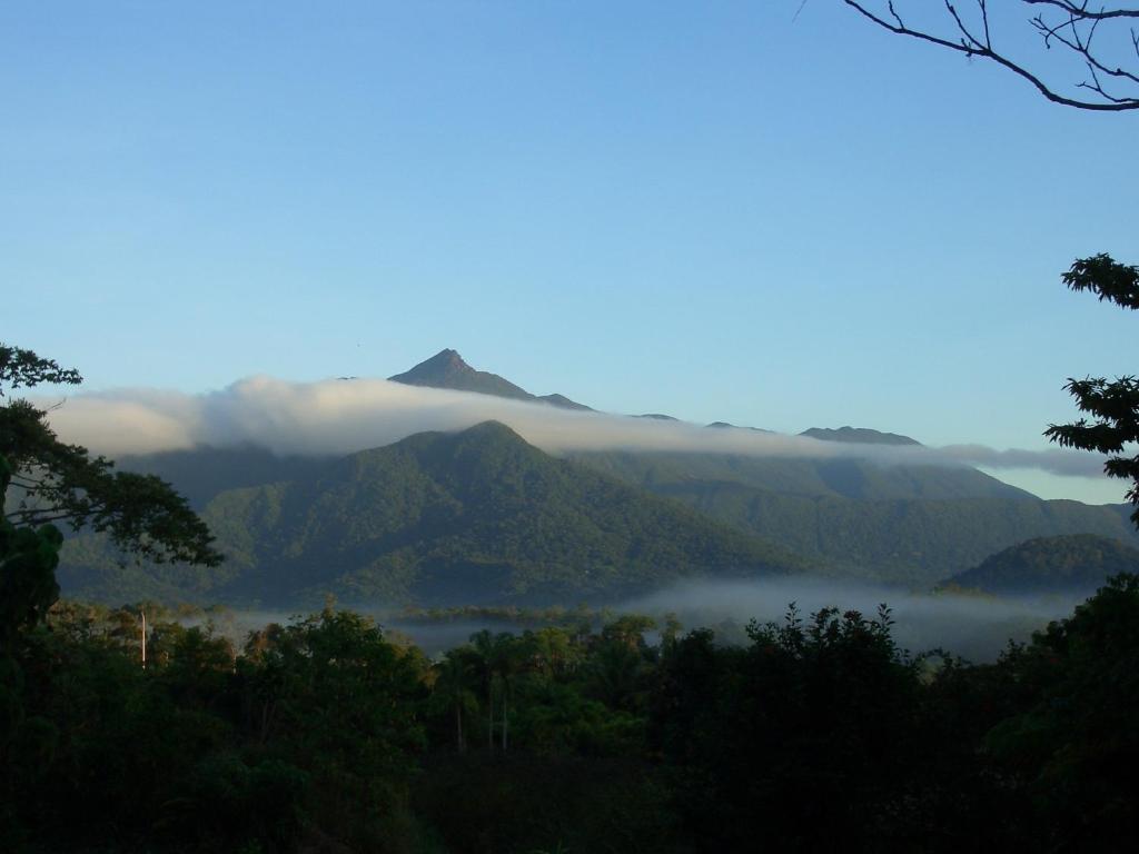 苦难角艾皮菲特住宿加早餐旅馆的一片以山为背景的阴暗山谷