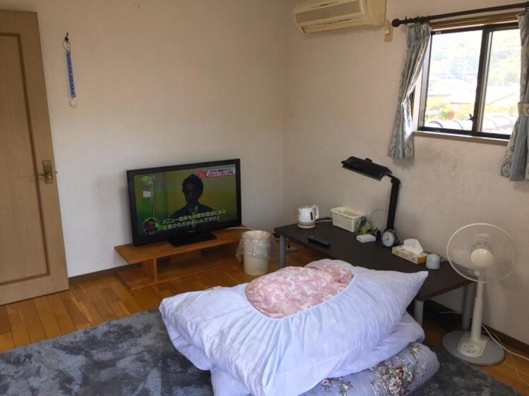 KonanGuesthouse Suisennosato的客厅配有床和平面电视