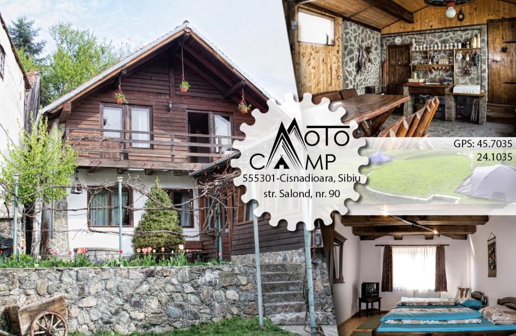 西斯纳迪奥拉MotoCamp Cisnadioara - accommodation only for bikers!的阿科村的一座房子