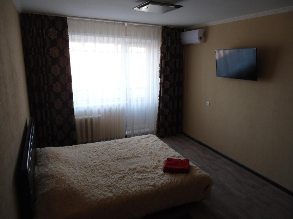 Apartment on Leningradskaya 7客房内的一张或多张床位
