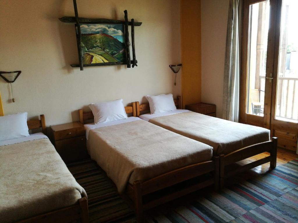 Agios Achillios客房内的一张或多张床位
