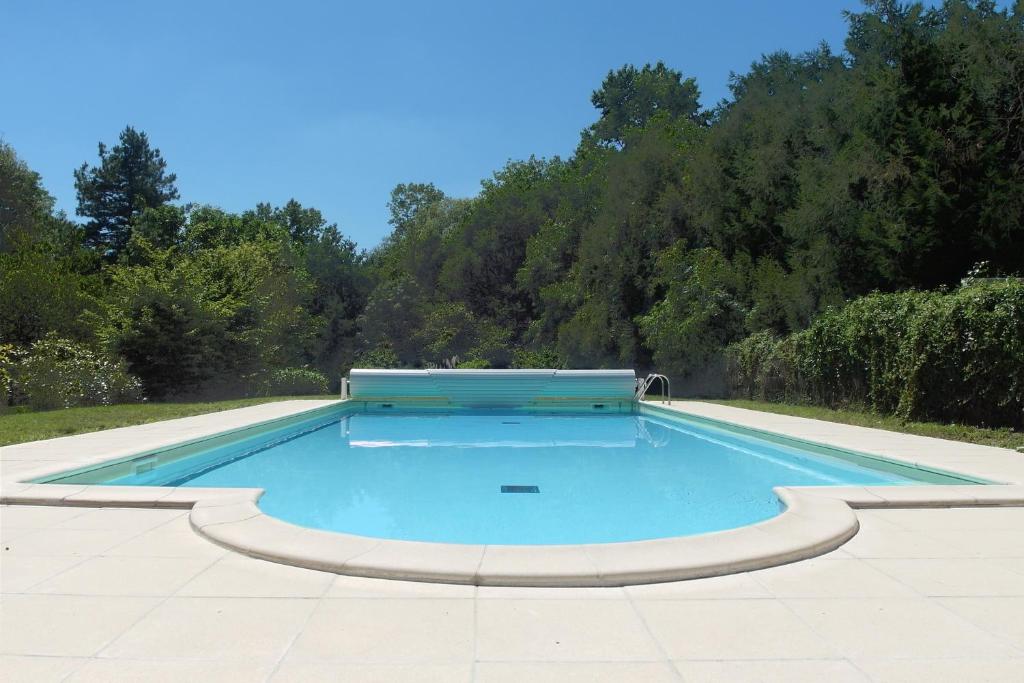 布拉西厄天鹅酒店的庭院中间的游泳池