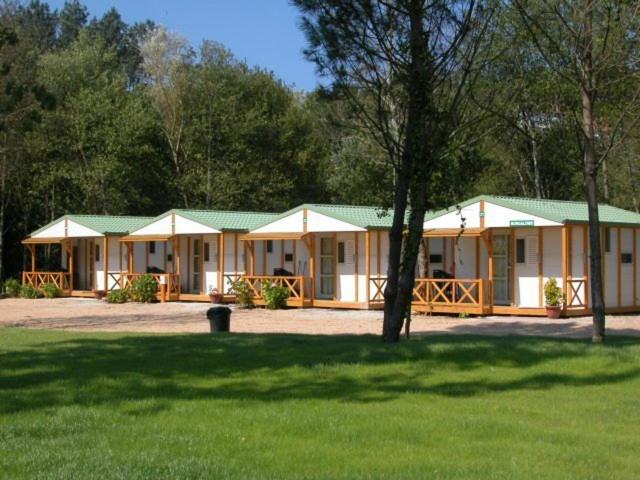 波多诺伏露营巴尔塔酒店的公园内有绿色屋顶的房子