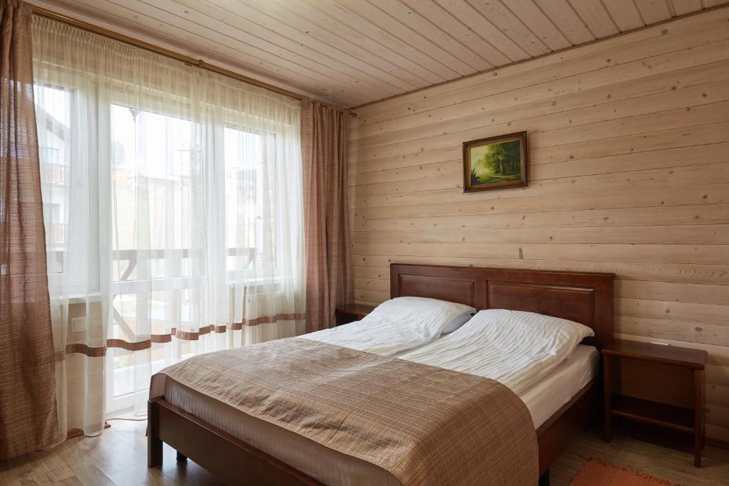 布克维Zlata的一间带床的卧室,位于带窗户的房间内