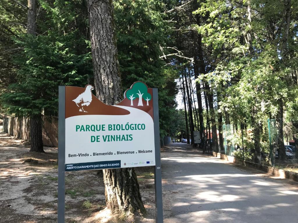维尼艾什维尼艾什生态公园露营地的公园里假释大道的标志