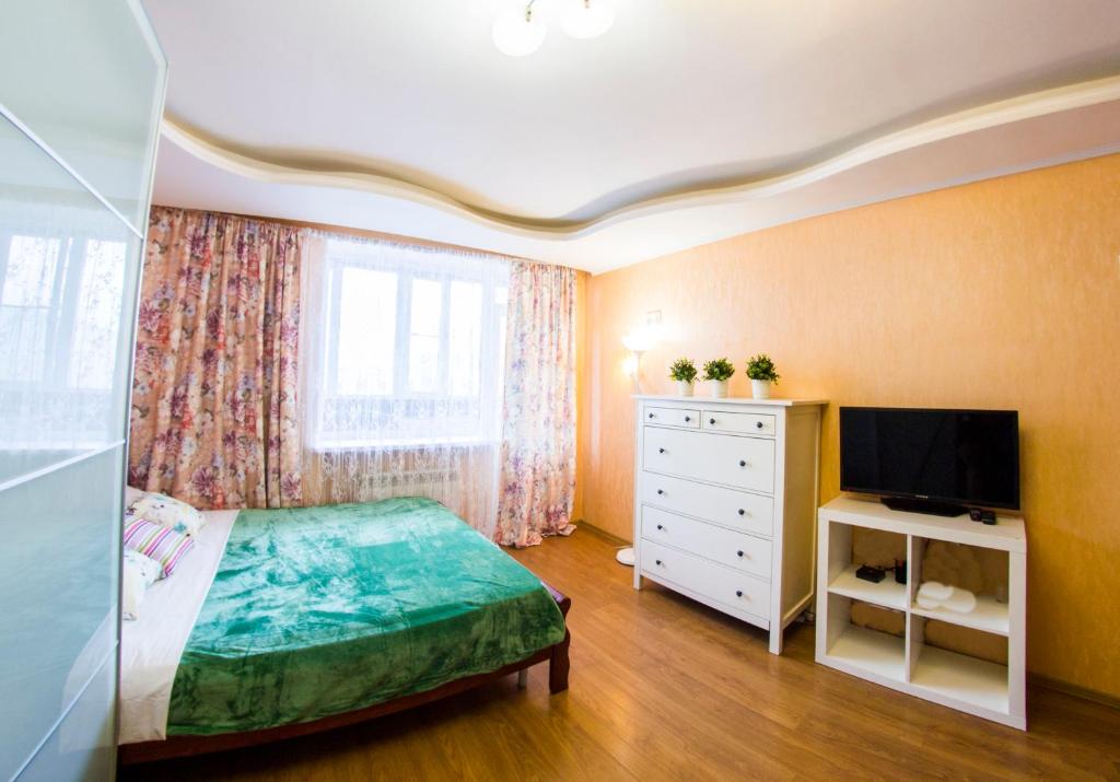 RENT-сервис Apartments on Mayakovskogo 20客房内的一张或多张床位