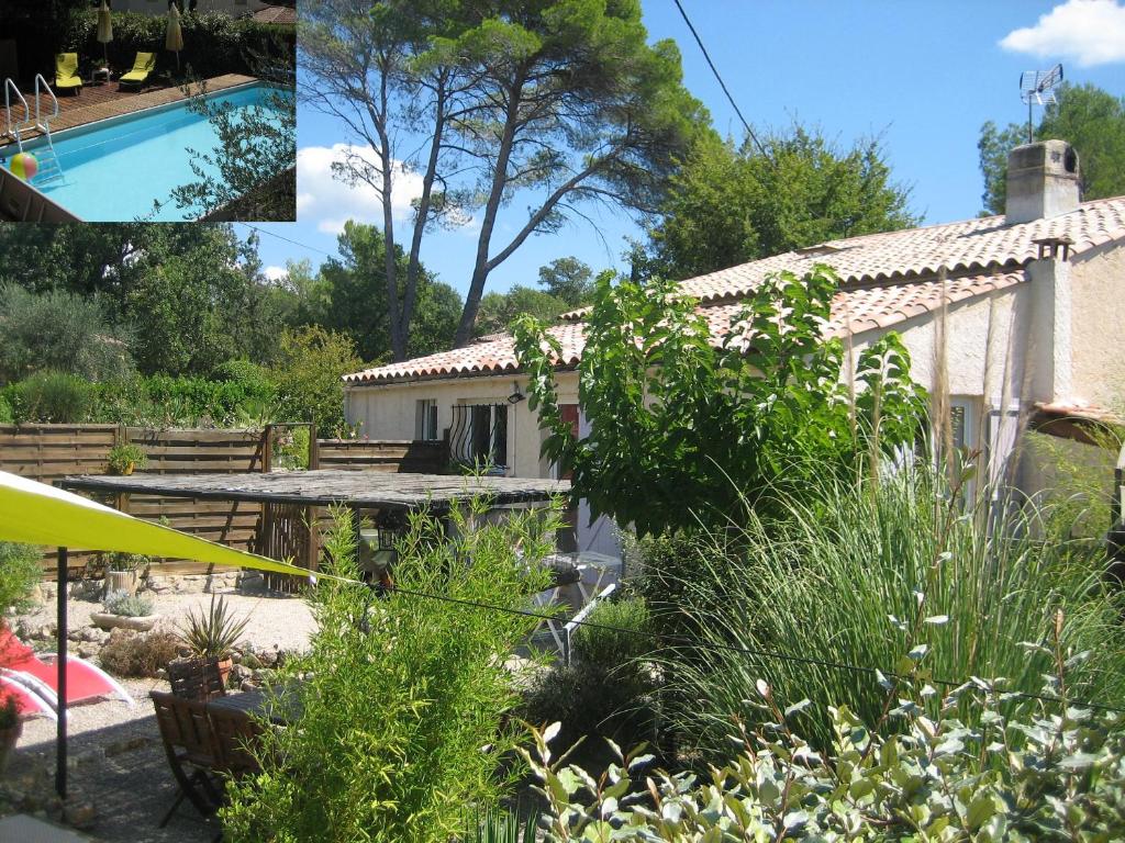 德拉吉尼昂la souquette的一座带游泳池和花园的房屋
