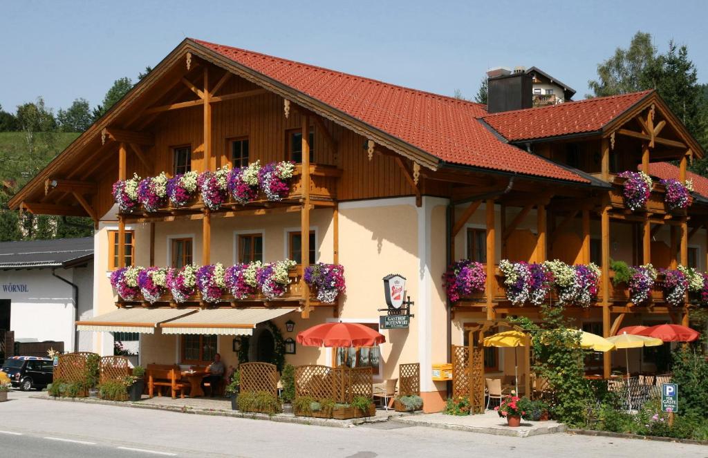 法伊施特瑙波滕沃特旅馆的花盒旁边的建筑