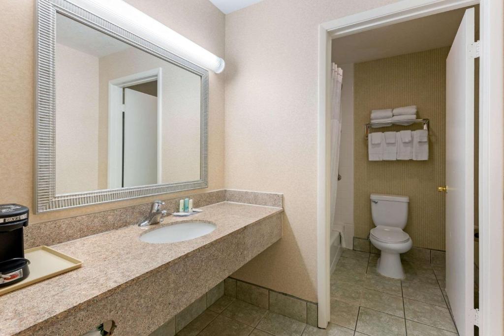 奥欣赛德彭德尔顿营地海滨品质套房酒店的一间带水槽和卫生间的浴室