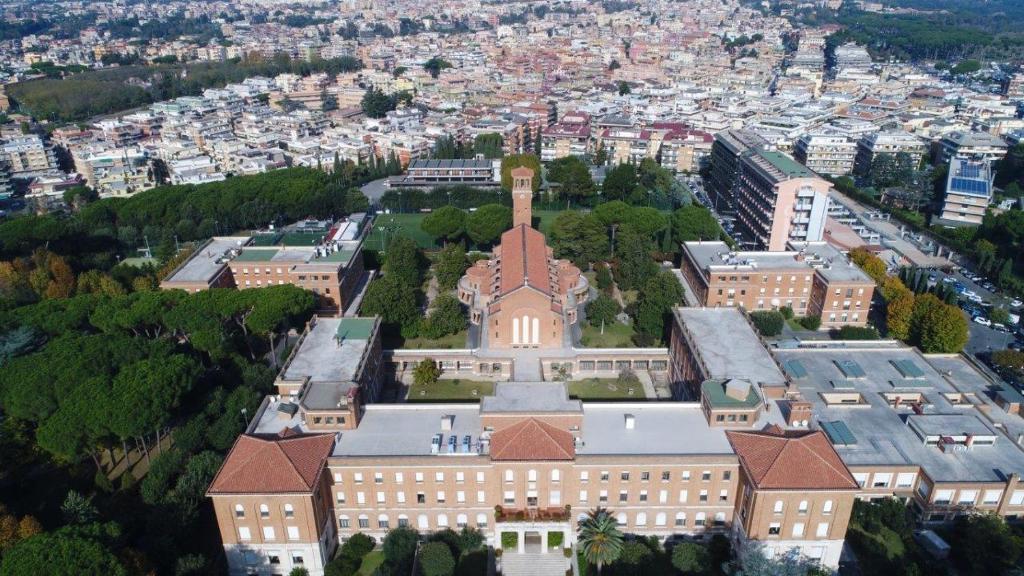 罗马Casa La Salle - Roma Vaticano的城市建筑物的空中景观