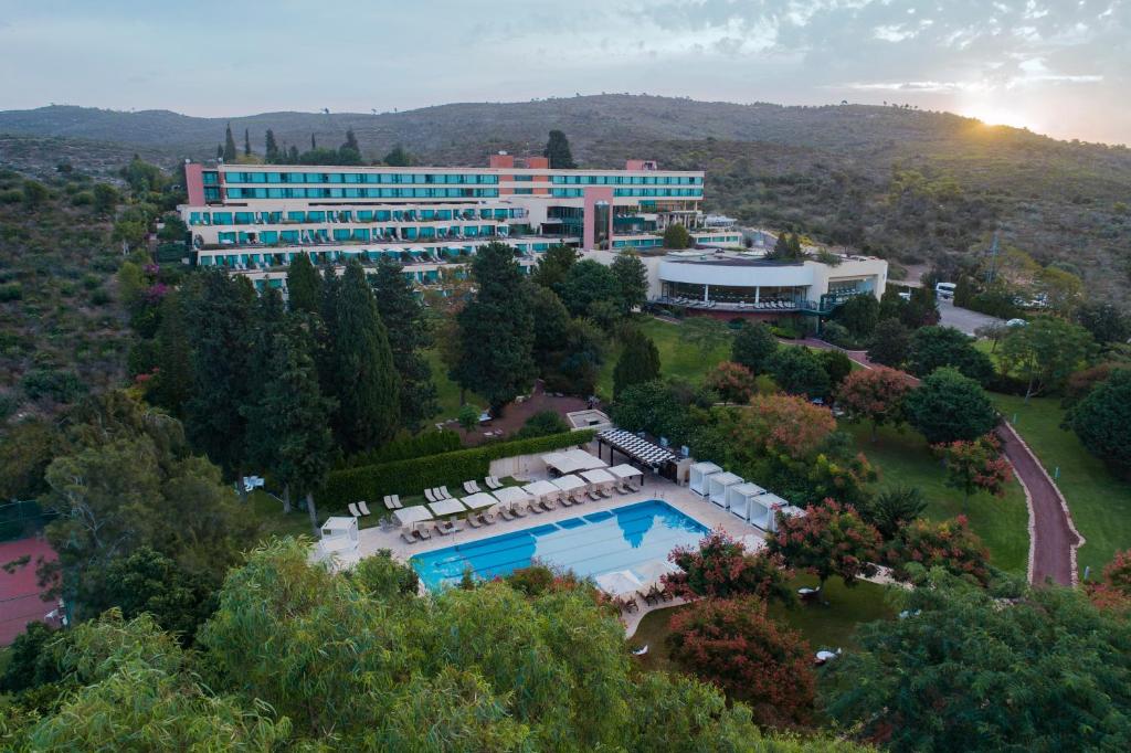 贝特奥伦Carmel Forest by Isrotel Exclusive的享有酒店空中美景,设有游泳池