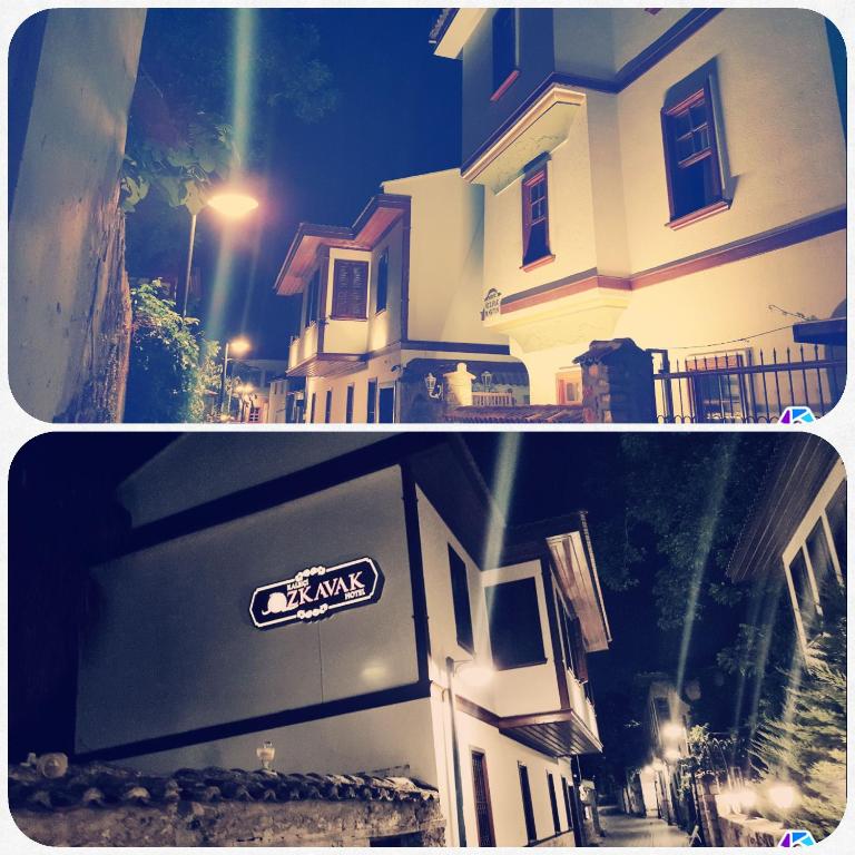 安塔利亚卡莱亦奇欧资卡夫客酒店的一张建筑图,上面有标志