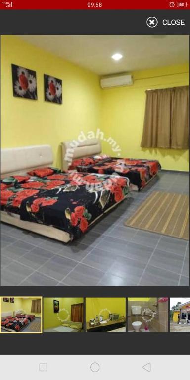 巴西富地Hotel Murah Pasir Puteh的配有两张床的客房。
