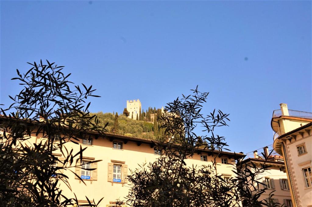 阿科Residenza Castello的山顶上一座带城堡的建筑