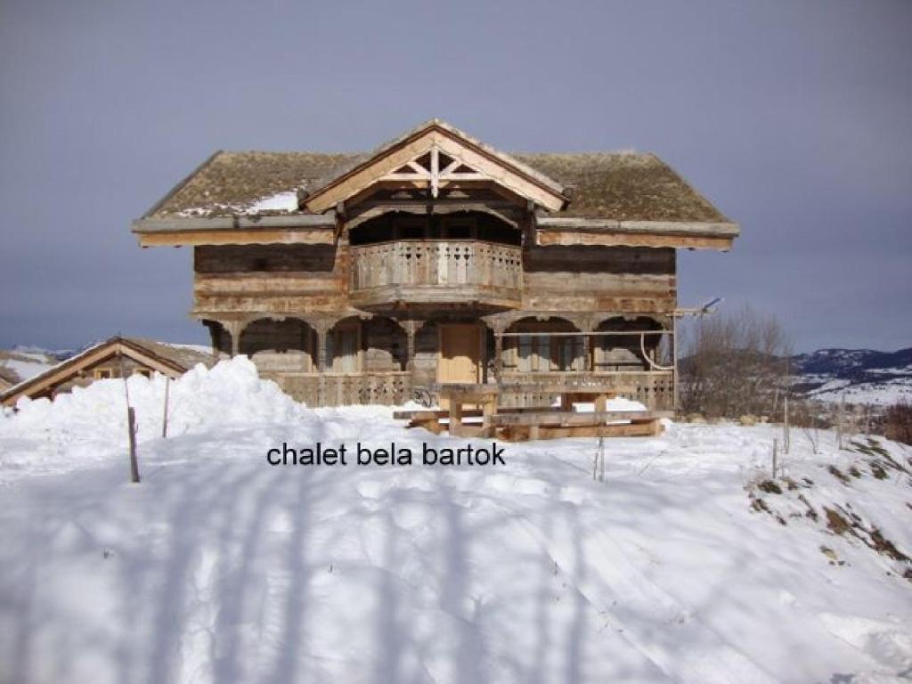 圣皮耶尔代勒福尔卡Ker Bela的带阳台的大型雪地小木屋