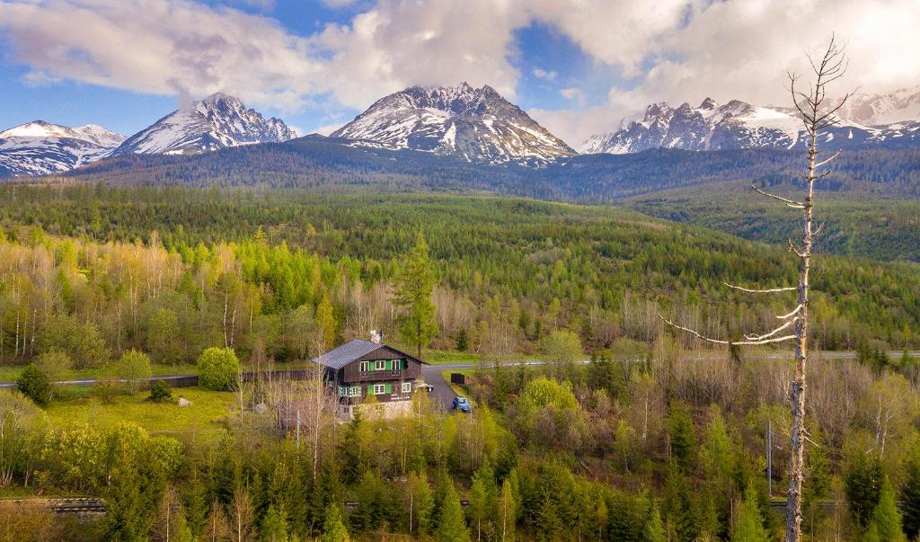 山景或在度假屋看到的山景