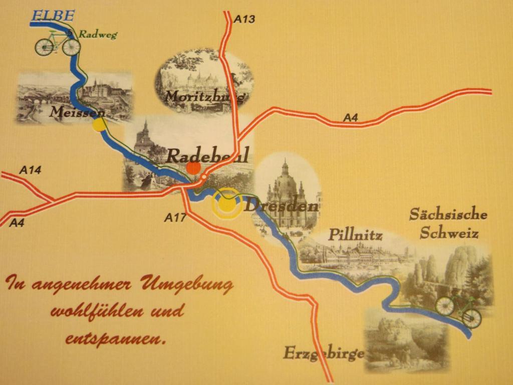 拉德博伊尔Ferienwohnung unterm Wasserturm的a map of thetkoliskayakayakayakayakayakayakayakayakaya