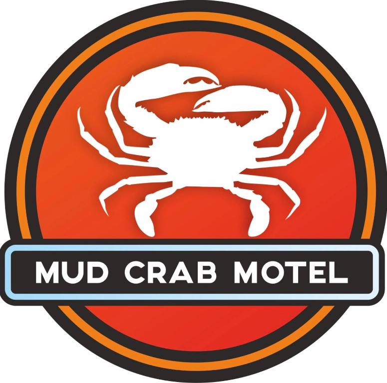 德比Mud Crab Motel的毫升蟹模型的标志