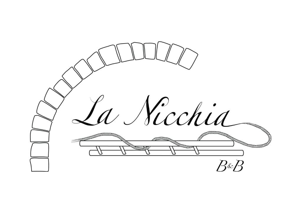 孔韦尔萨诺La Nicchia B&B的一种用围巾绘制的拉丁字母拉西昂的矢量图