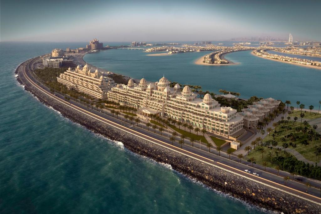 迪拜Raffles The Palm的近海度假胜地的空中景致