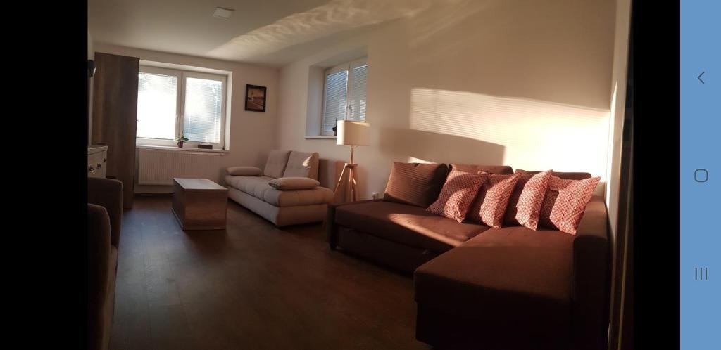普列维扎VIP Apartmány Žabník的客厅配有沙发和椅子