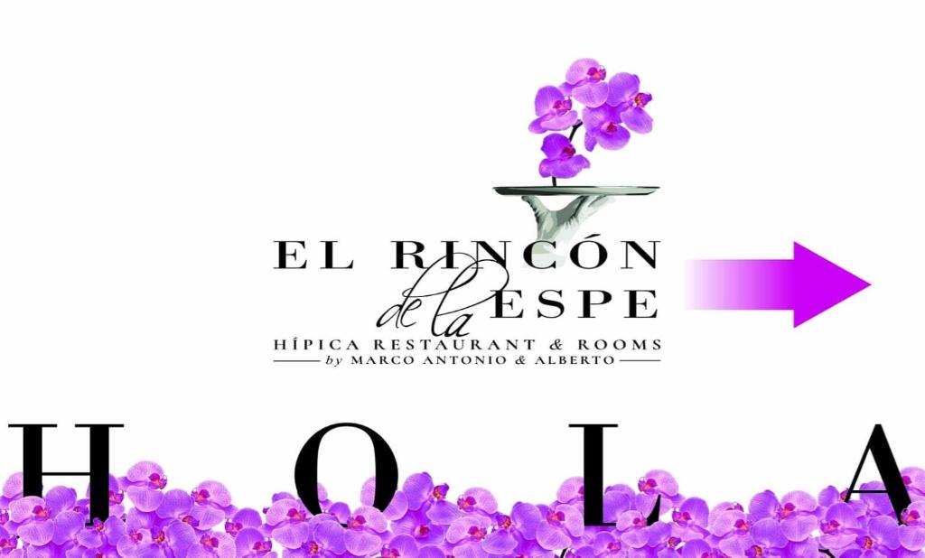 Albalate de ZoritaEl Rincón de la ESPE的花瓶里花紫色花的花店的标志