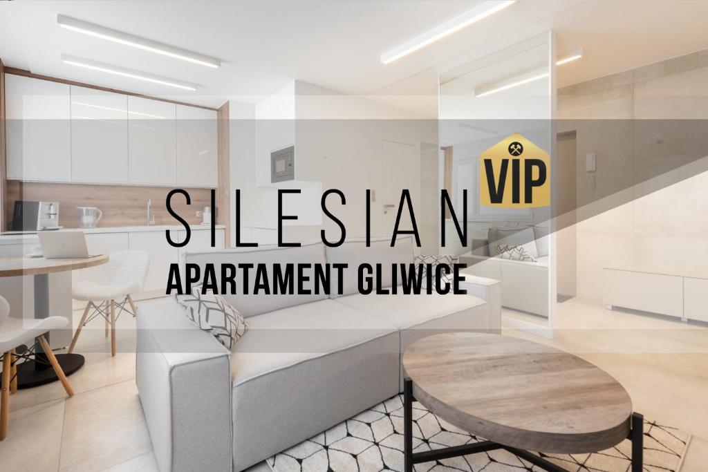 格利维采Apartament Silesian Vip Gliwice的现代公寓 - 带豪华的舒适公寓