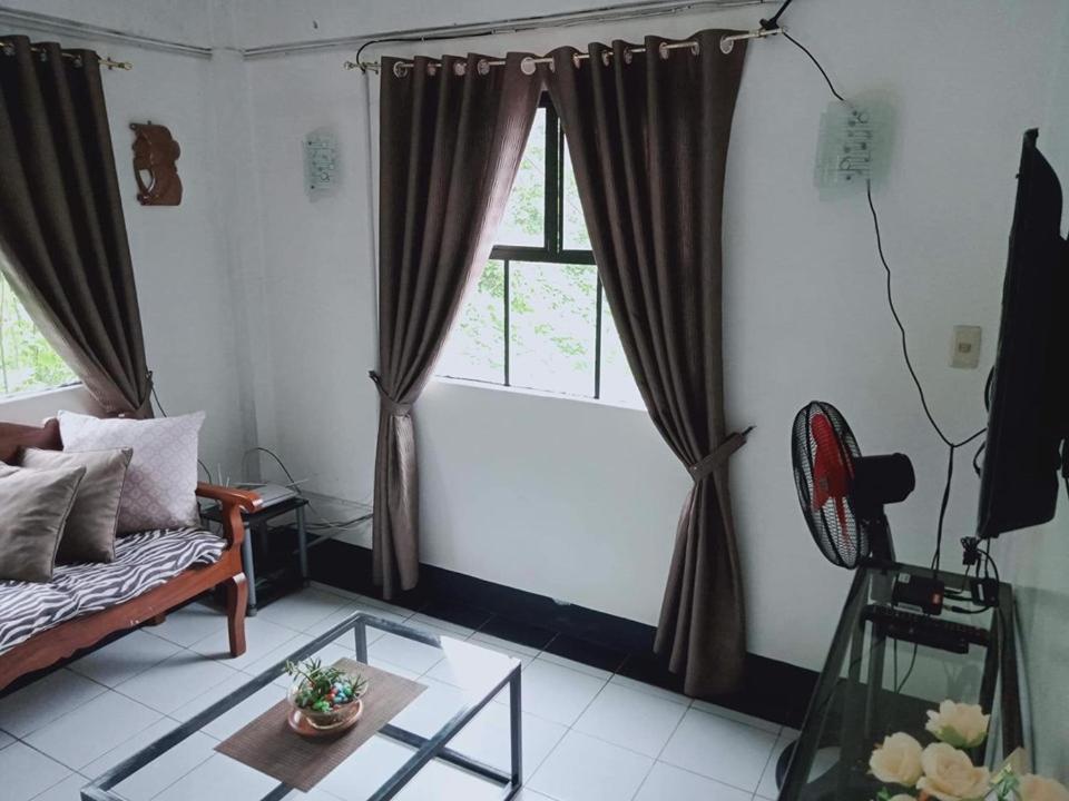 碧瑶De Hagan Transient Baguio City的带沙发和窗户的客厅