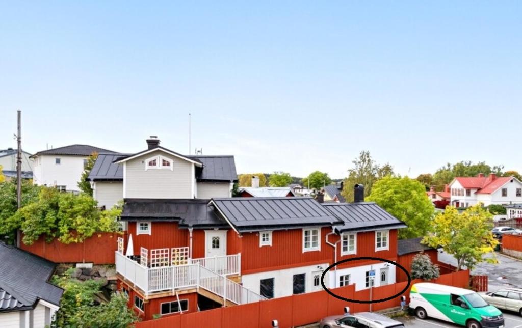 瓦克斯霍尔姆Stockholm Archipelago apartment的住宅区空中景观