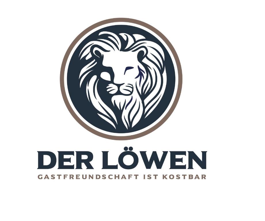布鲁登茨Der Löwen, Löwen Betriebs- und Management GmbH的圆环标志模板中的狮子头