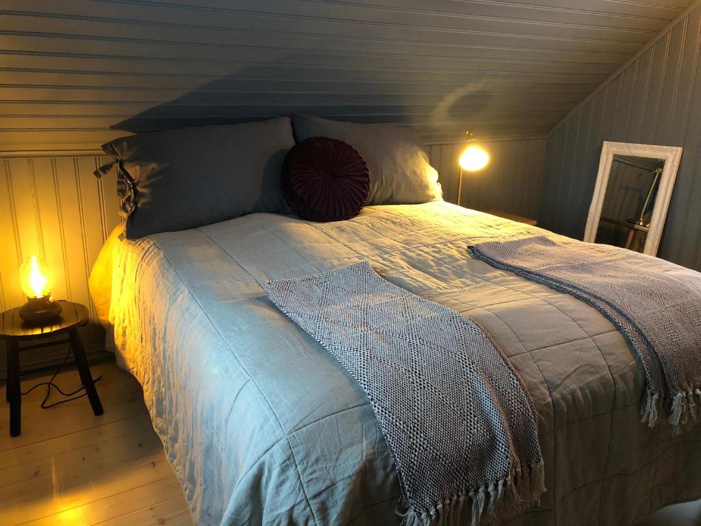 BolungarvíkThe Little House的一间卧室,卧室内配有一张大床