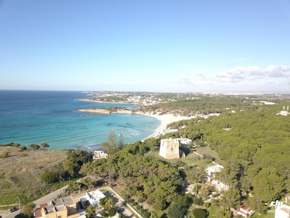普尔萨诺Villa Carlos Bambino的享有海滩和海洋的空中景致
