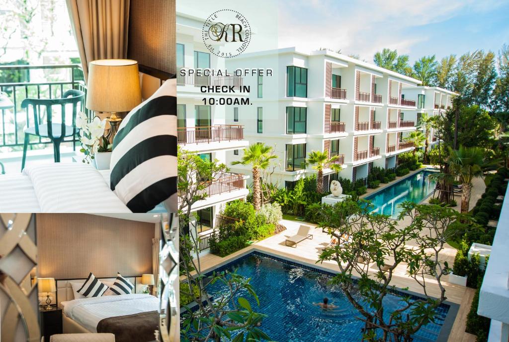 拉威海滩KR头衔海滩公寓酒店的一座带游泳池和度假村的酒店