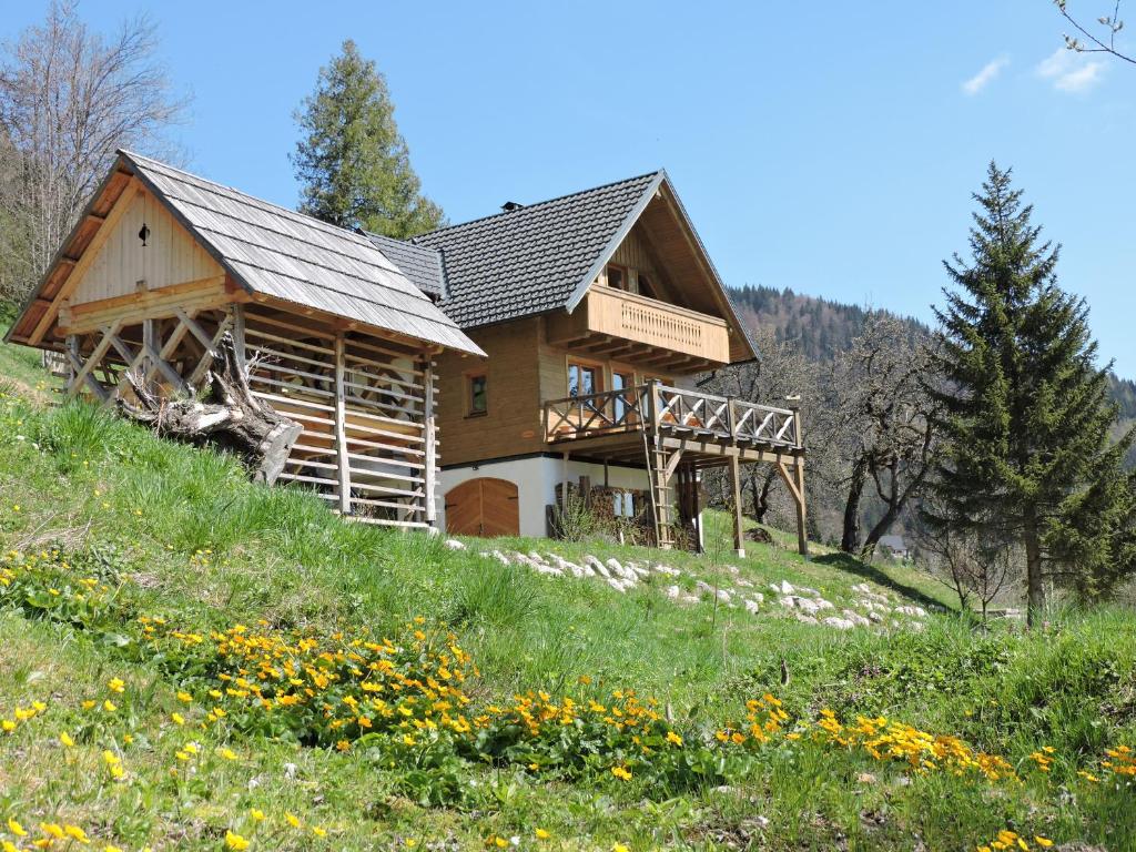 PodjeljePodjelje的一座拥有鲜花的小山上的小木屋