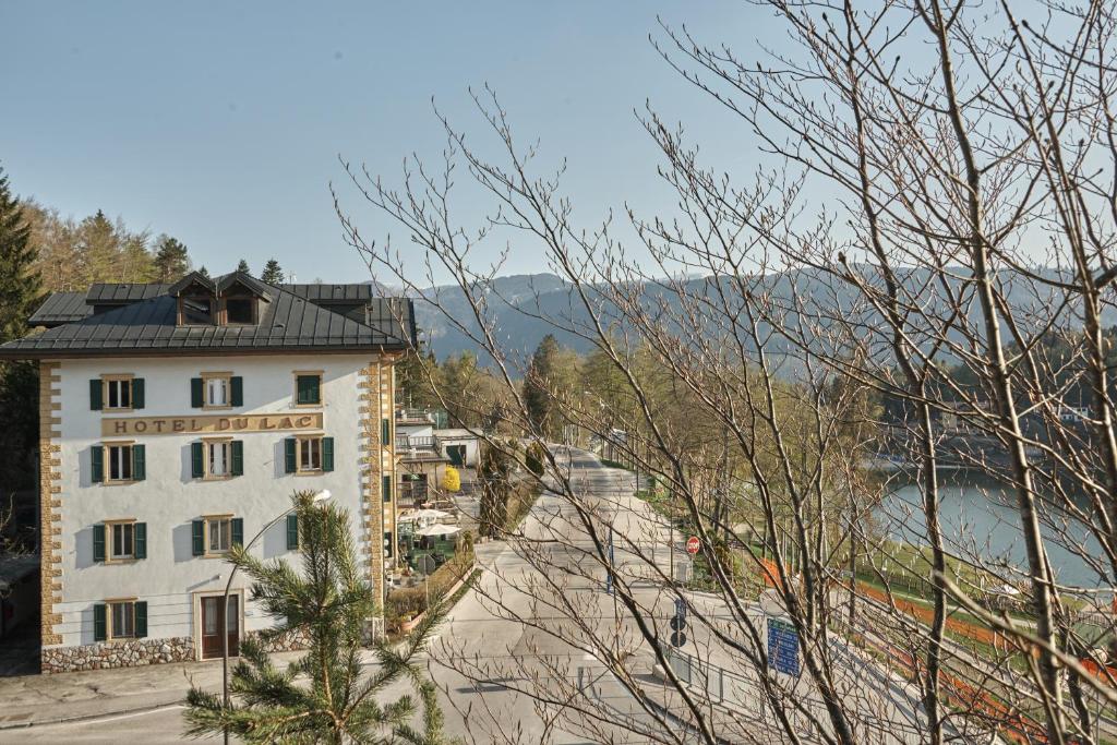 拉瓦罗内Hotel du Lac Parc & Residence的享有背景山景的建筑景致