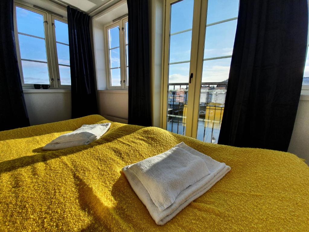 Kragerø Hotell客房内的一张或多张床位