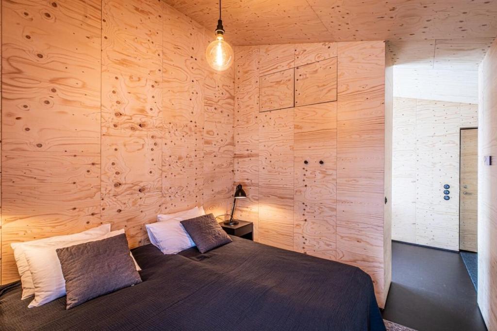 Aska, Modern Cabin客房内的一张或多张床位