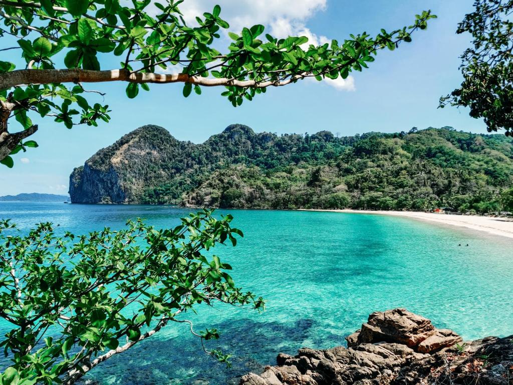 班柯木自然山丘旅馆的菲律宾海滩美景