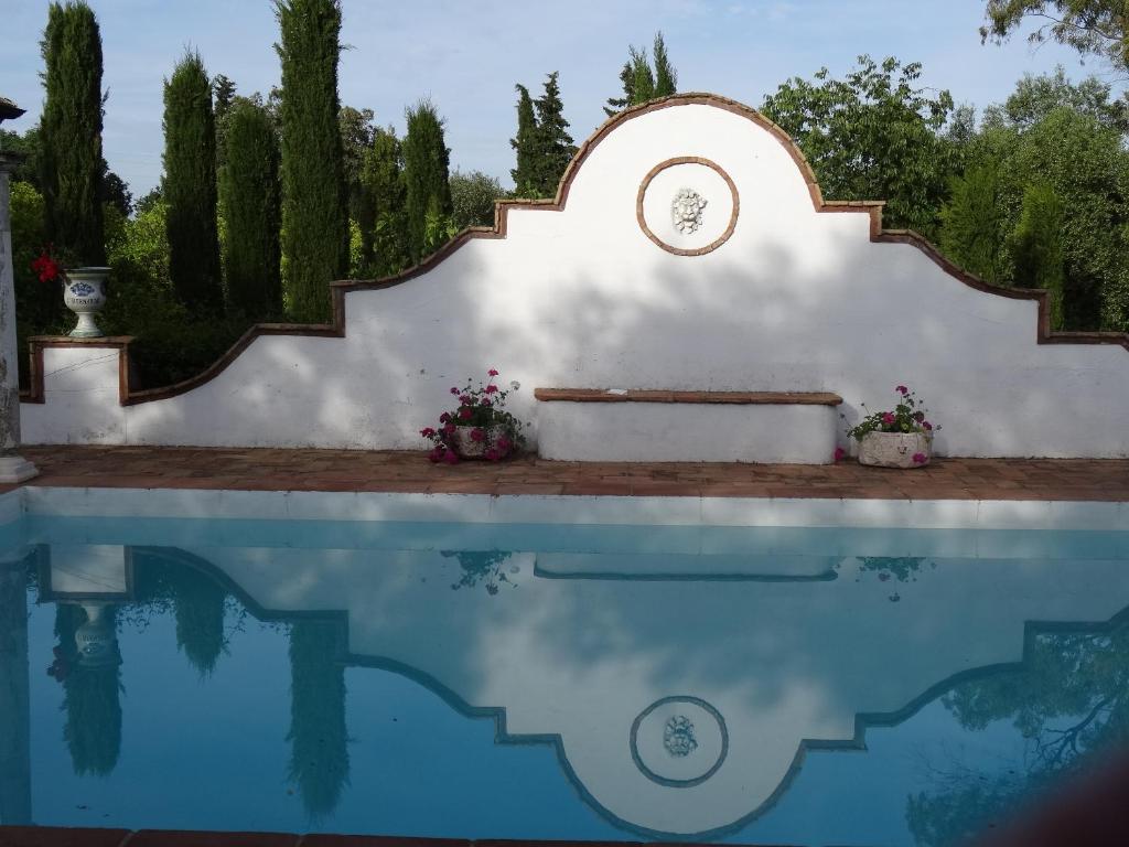 Unique historic house wifi,pool in Andalucian private estate内部或周边的泳池