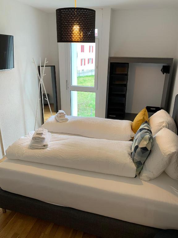 Hotel zum Hirschen客房内的一张或多张床位