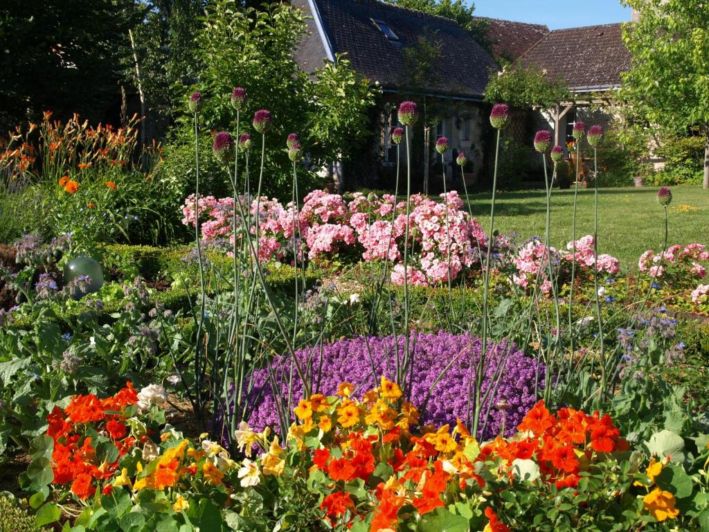维朗德里Le Petit Villandry的满布五颜六色花卉的花园