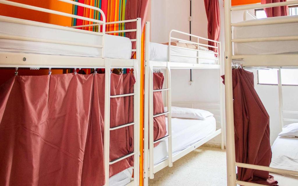 卡萨格兰德瑟夫青年旅舍客房内的一张或多张床位