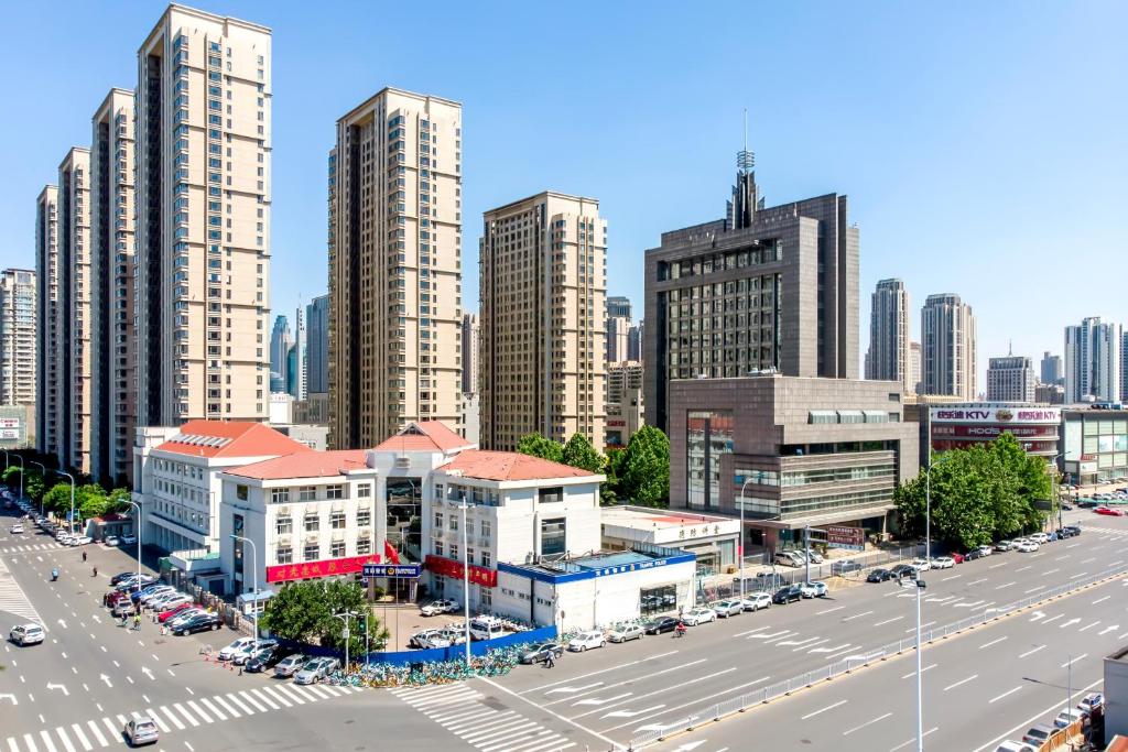 天津景观或在酒店看到的城市景观