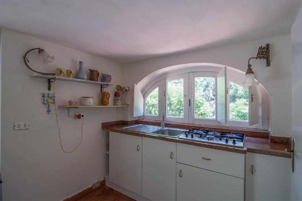 梵蒂冈角Case di Berto的厨房设有水槽和窗户。