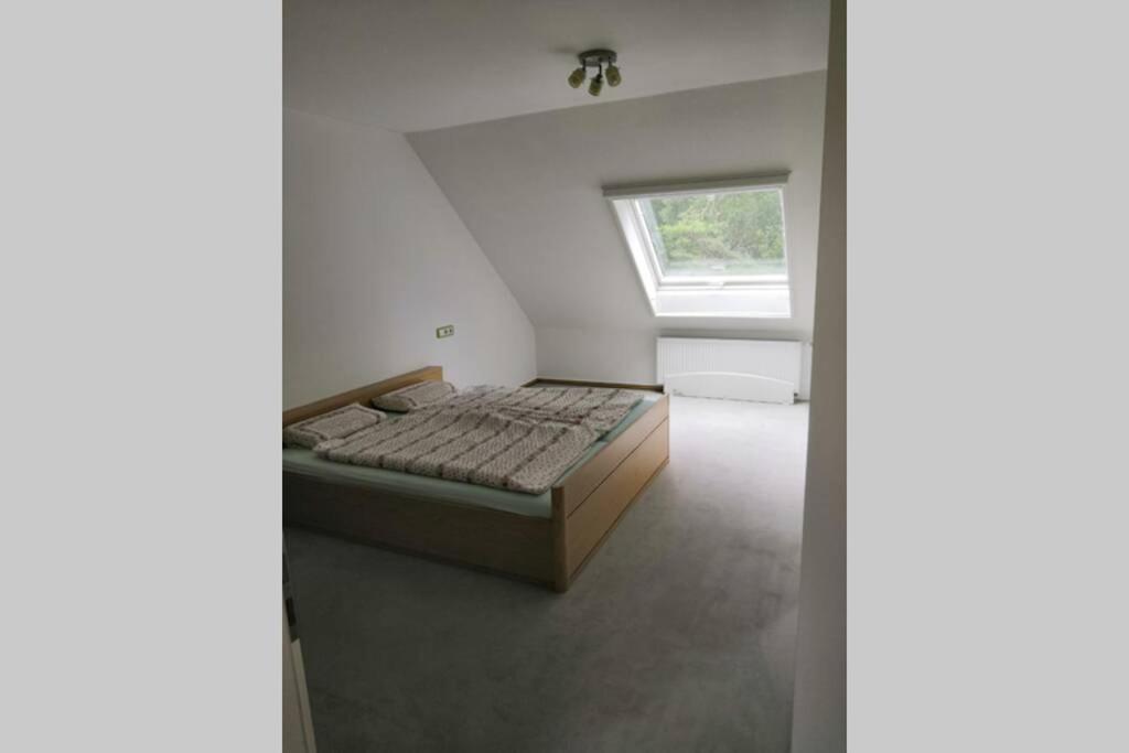 BohmteBohmte Zuhause mit Aussicht的一间带床的卧室,位于带窗户的房间内
