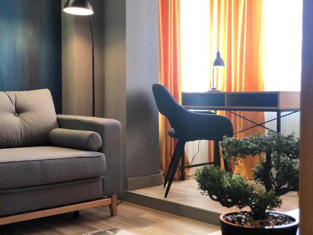 雅西GoConcept Studio的客厅配有椅子和沙发