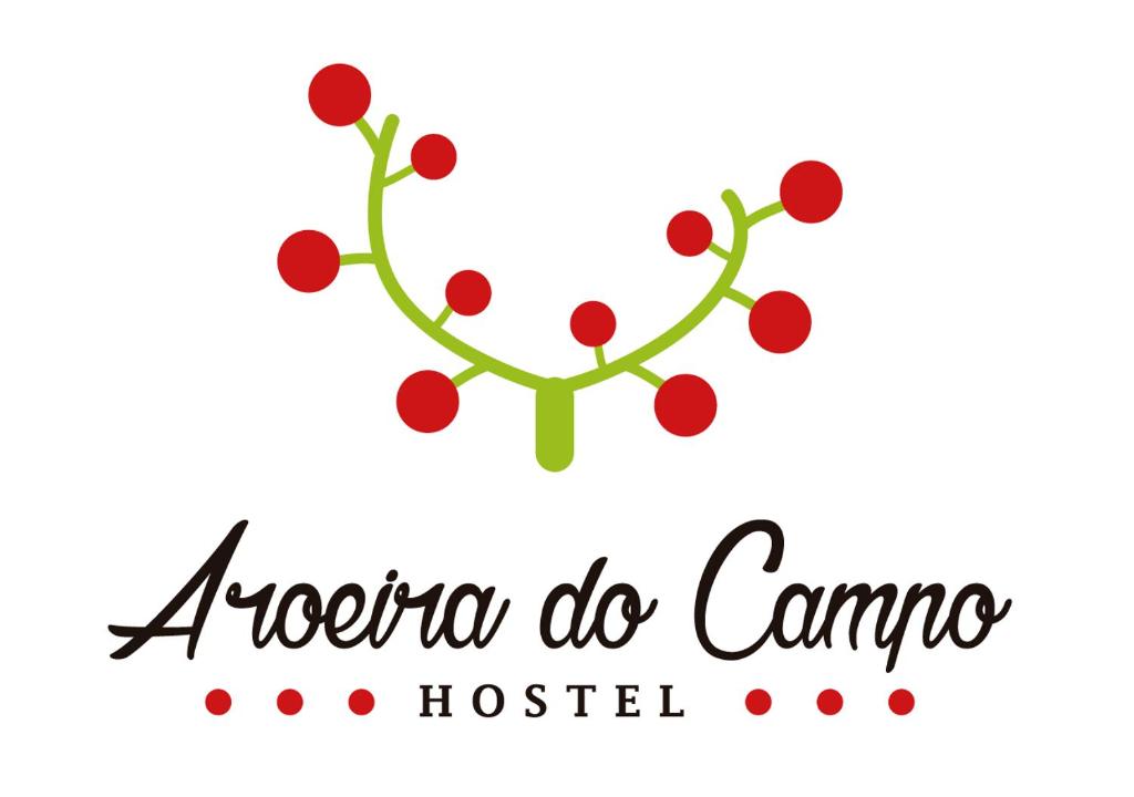 弗洛里亚诺波利斯Hostel Aroeira do campo的橡子帐篷旅舍的标志