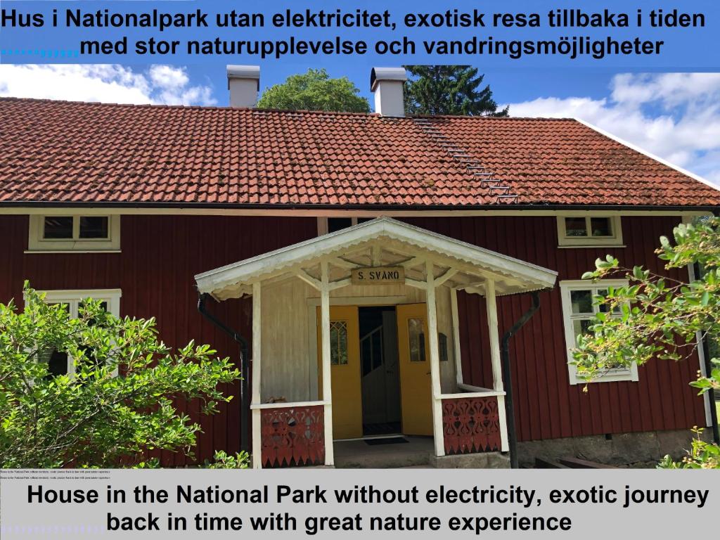 HillerstorpVandrarhem Svänö的国家公园里没有电的房屋,时间很短,