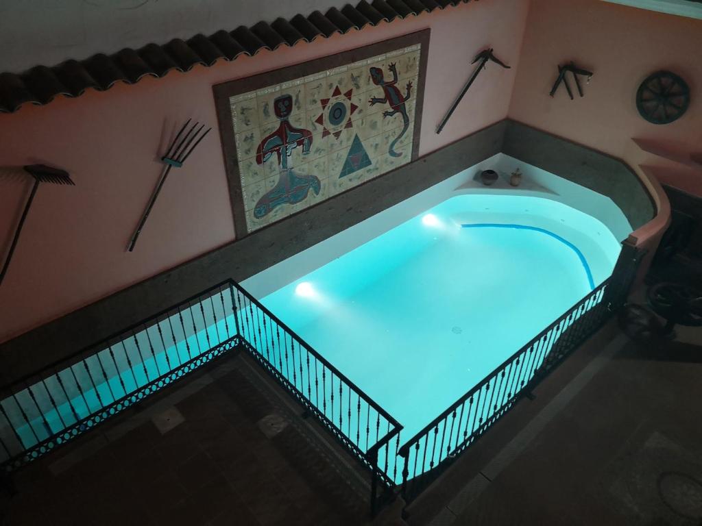 阿古伊梅斯La Casona Canaria Boutique Home B & B的客房内的热水浴池