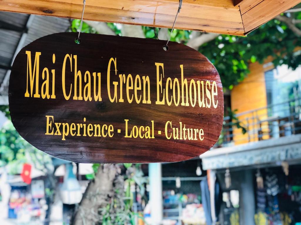 和平Mai Chau Green Ecohouse的读到近海禅宗绿色叶的标志体验当地文化